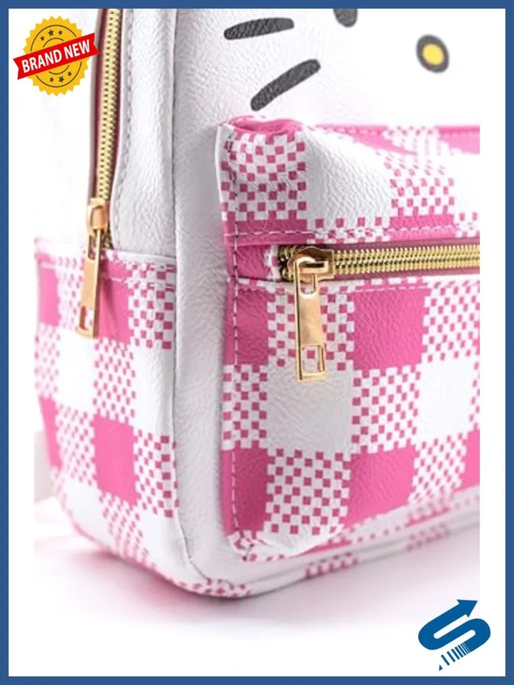 Officially Licensed Sanrio Hello Kitty Mini Backpack PU Leather 10 inch